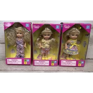 Paula Collection Lot of 3 Blonde Dolls in Boxes Girls Playset Toy Figures 4” New